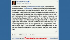 Facebook screenshot of Franklin Facebook page on July 17, 2015