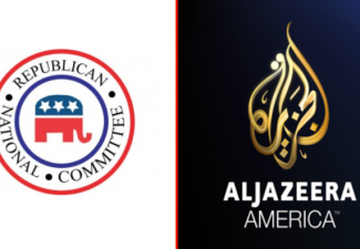 Republican National Committe Logo and Aljazeera America logo