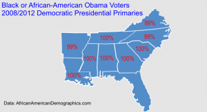 Fake maps of Obama black voters.