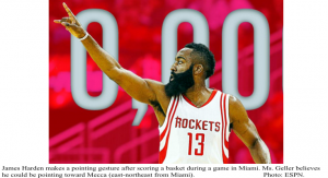 James Harden pointing