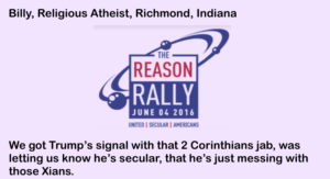 Reason Rally Atheist Quote