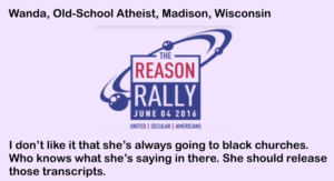 Reason Rally Atheist Quote