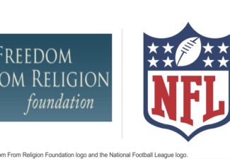 Logos of the NFL and FFRF
