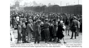 Nazis at rail station deporting Jews