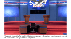 Debate stage at first 2016 presidential debate