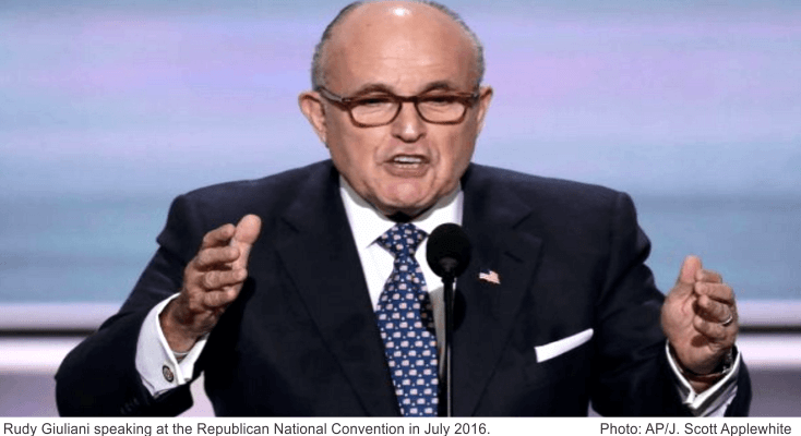 Rudy Giuliani speaking at RNC Convention