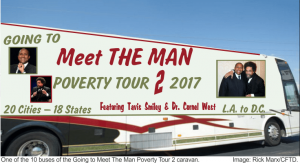 Tavis Smiley and Dr. Cornell West Poverty Tour Bus